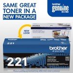 Brother TN221BK Black Toner Cartridge - 2500 Pages