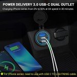 Dual USB C Car Charger Socket - 78W 2 Pack