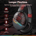 NUBWO G08 Dual Wireless Gaming Headset - Dark Red