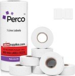 Perco White Price & Date Gun Labels - 8,000 Count