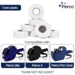 Perco White Price & Date Gun Labels - 8,000 Count