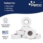 Perco White Price & Date Gun Labels - 8,000 Count