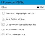 HP LaserJet M209d Laser Printer for Home Office