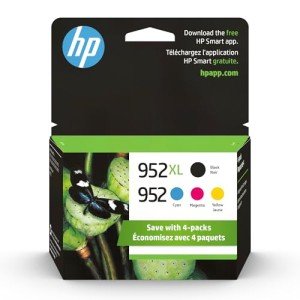 HP 952 Ink Cartridges 4-Pack – Cyan, Magenta, Yellow, Black