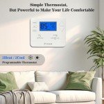 Multi-Stage Programmable Thermostat with Blue Backlight