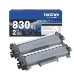 Brother TN830XL High Yield Black Toner 2-Pack