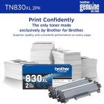 Brother TN830XL High Yield Black Toner 2-Pack