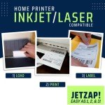 JETZAP Pre-Cut 4x6 Shipping Labels - 120 Pack