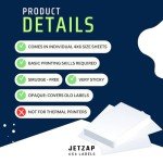 JETZAP Pre-Cut 4x6 Shipping Labels - 120 Pack