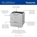 Brother HL-L5210DWT Wireless Monochrome Laser Printer