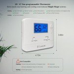 Easy Install Non-Programmable Home Thermostat with Backlight