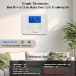 Easy Install Non-Programmable Home Thermostat with Backlight