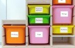 160 Removable Storage Bin Labels - Matte White