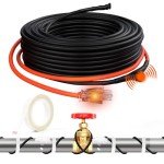 Self-Regulating 100ft Pipe Heating Cable with Thermostat
