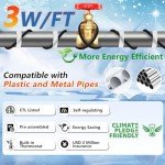 Self-Regulating 100ft Pipe Heating Cable with Thermostat