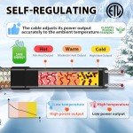 Self-Regulating 100ft Pipe Heating Cable with Thermostat