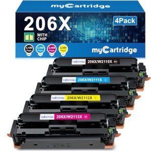 High-Yield 206X Toner Cartridge 4-Pack for HP
