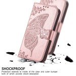 Butterfly Embossed Wallet Case for Moto G Pure