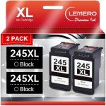 LEMER 245XL Black Ink Cartridge Replacement (2 Pack)