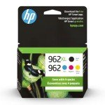 HP 962 Ink Cartridges: Cyan, Magenta, Yellow, Black 4-Pack
