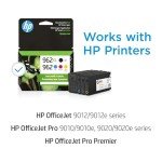 HP 962 Ink Cartridges: Cyan, Magenta, Yellow, Black 4-Pack