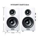 Bluetooth 5.0 Active 3" Bookshelf Speakers - White