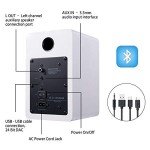 Bluetooth 5.0 Active 3" Bookshelf Speakers - White