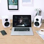 Bluetooth 5.0 Active 3" Bookshelf Speakers - White