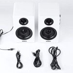 Bluetooth 5.0 Active 3" Bookshelf Speakers - White