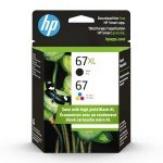 HP 67 Tri-Color and Black Ink Cartridge 2-Pack
