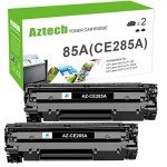 Aztech Black Toner Cartridge for HP CE285A, 2-Pack