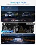Fiteye 3-Channel 4K Dash Cam with WiFi & GPS
