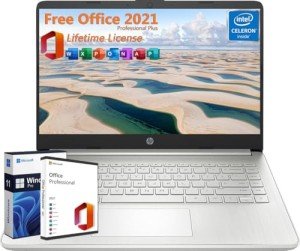 HP 14" Laptop with Office, Windows 11 Pro, 16GB RAM