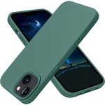 iPhone 13 Slim Silicone Shockproof Case – Midnight Green