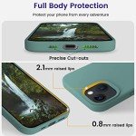 iPhone 13 Slim Silicone Shockproof Case – Midnight Green