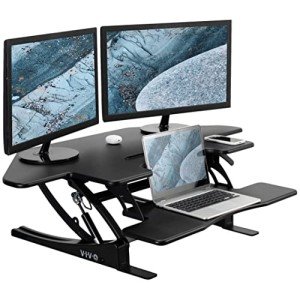 VIVO 43" Height Adjustable Corner Desk Converter