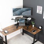 VIVO 43" Height Adjustable Corner Desk Converter