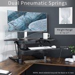 VIVO 43" Height Adjustable Corner Desk Converter