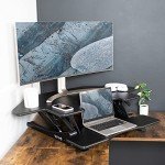 VIVO 43" Height Adjustable Corner Desk Converter