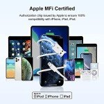 3 Pack Apple MFi Certified 6ft iPhone Charger Cable