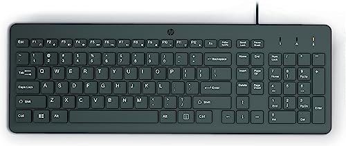 HP 150 Silent-Touch Wired Keyboard with Numeric Keypad
