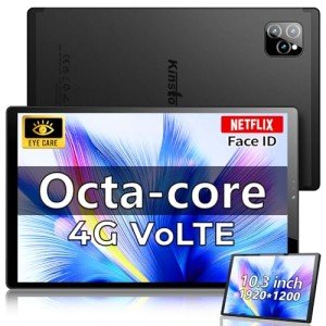 Android Tablet, 6GB RAM, 128GB Storage, Eye Protection