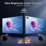 Alvar 4K Smart Projector with WiFi and Bluetooth