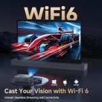 Smart WiFi 6 Projector with Bluetooth & 4K Support