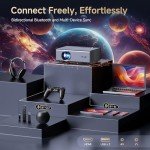 Smart WiFi 6 Projector with Bluetooth & 4K Support