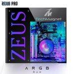 TechMagnet Gaming Desktop PC, Intel i5 4th Gen, Zeus Pro 4, GT 1030 2GB DDR5, 8GB RAM ARGB, 256GB SSD + 1TB HDD, MTG 24 Inch 144hz Curved Gaming Monitor, RGB Kit, Win 10 Pro (Renewed)