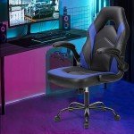 Sweetcrispy Ergonomic Gaming Desk Chair - Black Blue