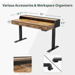 Electric Standing Desk with Drawers and Monitor Shelf