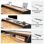 Electric Standing Desk with Drawers and Monitor Shelf