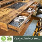 Electric Standing Desk with Drawers and Monitor Shelf